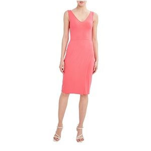 XS New BCBG Paris Women's V-Neck Jersey Midi Dress